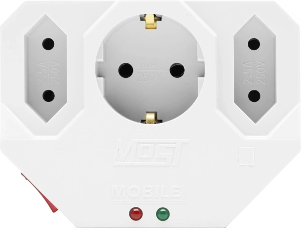 Сетевой фильтр Most MHV (3 розетки) белый (коробка)