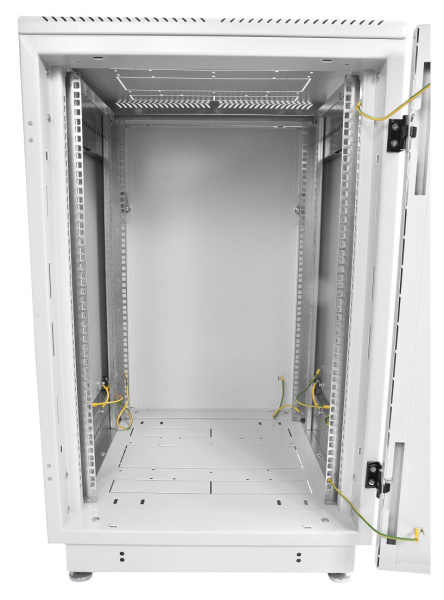 Шкаф коммутационный ЦМО (ШТК-М-22.6.8-44АА) напольный 22U 600x800мм пер.дв.перфор. задн.дв.перфор. 2 бок.пан. 330кг серый 655мм 61.74кг 180град. 1140мм IP20 металл