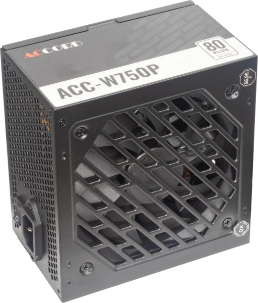 Блок питания Accord ATX 750W ACC-W750P 80 PLUS WHITE (20+4pin) 120mm fan 6xSATA RTL