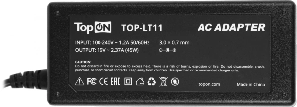 Блок питания TopON TOP-LT11 45W-19V 2.37A от бытовой электросети