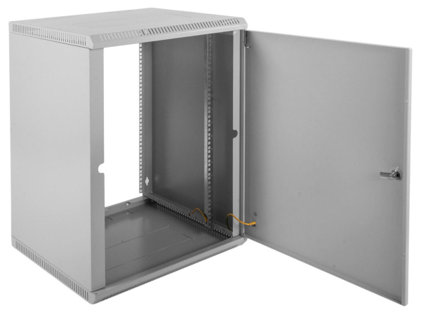 Шкаф коммутационный ЦМО (ШРН-Э-18.350.1) 18U 600x350мм пер.дв.металл несъемн.бок.пан. 50кг серый 281мм