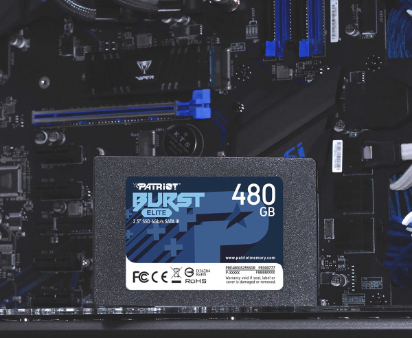 Накопитель SSD Patriot SATA III 480Gb PBE480GS25SSDR Burst Elite 2.5"