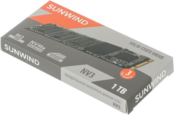 Накопитель SSD SunWind PCIe 3.0 x4 1TB SWSSD001TN3T NV3 M.2 2280