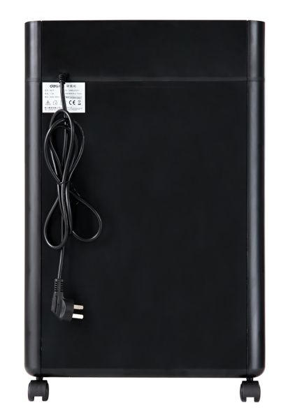 Шредер Deli 9913 черный с автоподачей (секр.P-4) фрагменты 6лист. 15лтр. скрепки скобы