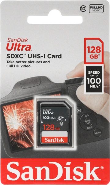 Флеш карта SDXC 128GB Sandisk SDSDUNR-128G-GN3IN Ultra