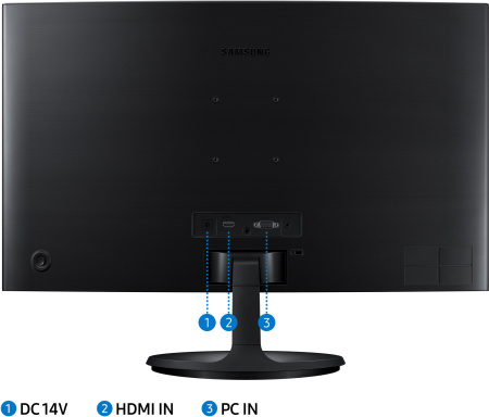 Монитор Samsung 23.8" S24C360EAI черный VA LED 1ms 21:9 HDMI матовая 250cd 178гр/178гр 3440x1440 DP UW 5.6кг