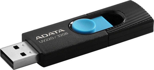 Флеш Диск A-Data 32Gb UV220 AUV220-32G-RBKBL USB2.0 черный/синий