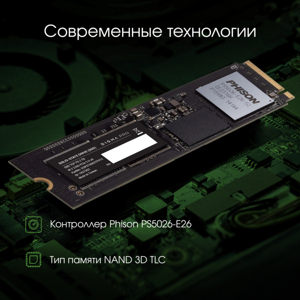 Накопитель SSD Digma Pro PCIe 5.0 x4 2000GB DGPST5002TP6T4 Top P6 M.2 2280