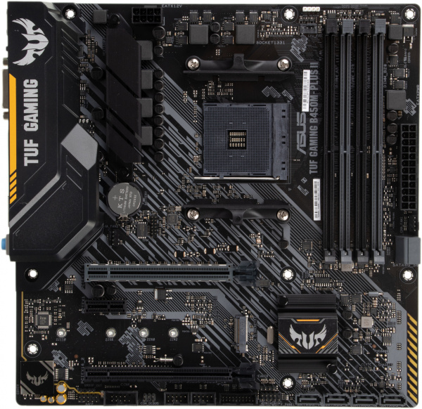 Материнская плата Asus TUF GAMING B450M-PLUS II Soc-AM4 AMD B450 4xDDR4 mATX AC`97 8ch(7.1) GbLAN RAID+DVI+HDMI