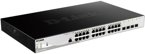 Коммутатор D-Link DGS-1210-28MP/ME/B 24G 4SFP 24PoE 370W управляемый