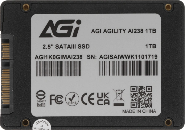 Накопитель SSD AGi SATA III 1TB AGI1K0GIMAI238 AI238 2.5"