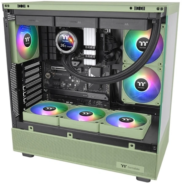 Вентилятор для корпуса Thermaltake CT120 EX Sync Matcha ARGB 120х120x25 зеленый 4-pin 28.5дБ (упак.:3шт) (CL-F196-PL12MG-A) Ret