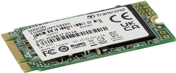 Накопитель SSD Transcend SATA III 500Gb TS500GMTS425S 425S M.2 2242 0.3 DWPD