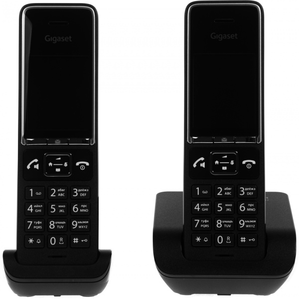 Р/Телефон Dect Gigaset Comfort 550 DUO RUS черный (труб. в компл.:2шт) автооветчик АОН