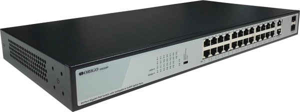 Коммутатор Origo OS2228P/370W OS2228P/370W/B1A (L2) 26x1Гбит/с 2SFP 24PoE+ 370W неуправляемый