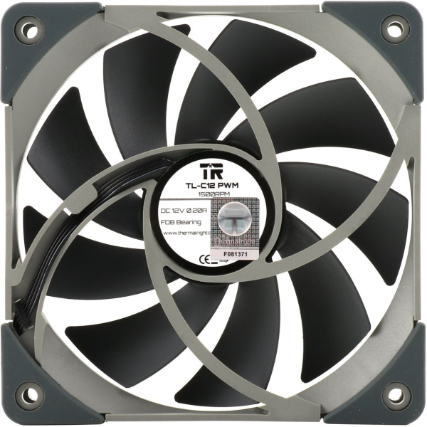 Вентилятор для корпуса Thermalright TL-C12 120х120x25 черный 4-pin 25.6дБ Ret