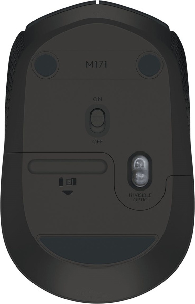 Мышь Logitech M171 черный/серый оптическая (1000dpi) беспроводная USB для ноутбука (2but)