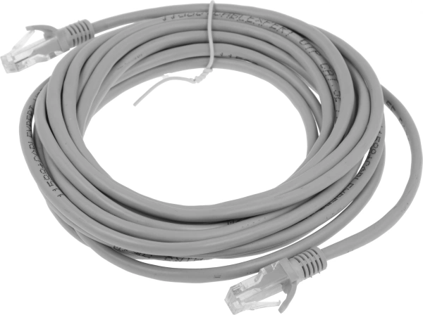 Патч-корд Premier PP12-5M 1000Гбит/с UTP 4 пары cat.5E CCA molded 5м серый RJ-45 (m)-RJ-45 (m)