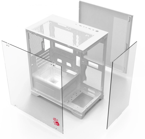 Корпус Bloody BD-CC103 белый без БП mATX 7x120mm 1xUSB2.0 1xUSB3.0 audio bott PSU