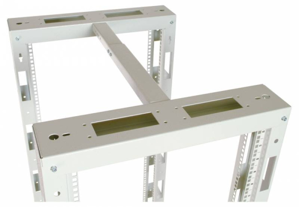Стойка двухрамная ЦМО СТК-42.2 42U 620ммX800мм направл.под закл.гайки 350кг серый