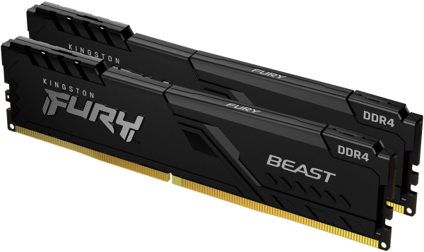 Память DDR4 2x16Gb 3200MHz Kingston KF432C16BB1K2/32 Fury Beast RTL Gaming PC4-25600 CL16 DIMM 288-pin 1.35В dual rank с радиатором Ret