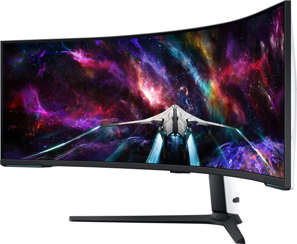 Монитор Samsung 57" Odyssey Neo G9 S57CG952NI черный VA LED 32:9 HDMI полуматовая HAS Piv 420cd 178гр/178гр 7680x2160 240Hz FreeSync Premium Pro DP Dual UHD USB 19кг