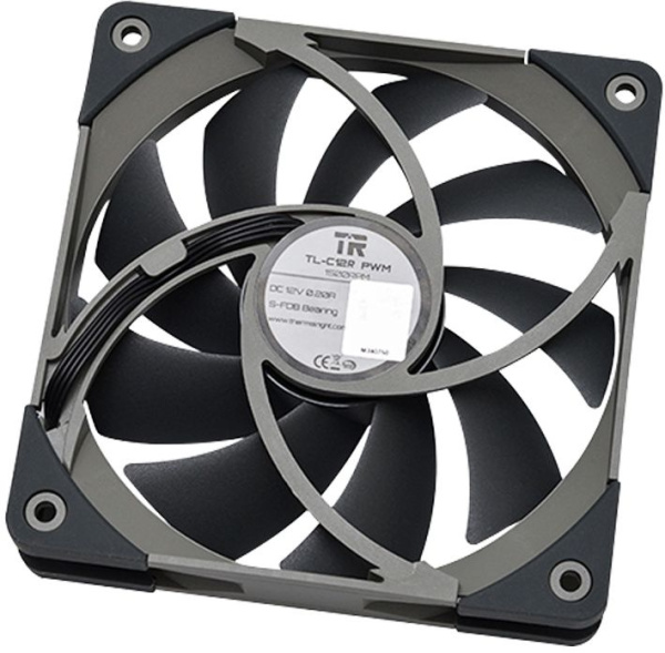 Вентилятор Thermalright TL-C12R реверсивный 120x120x25mm черный 4-pin 25.6dB 135gr Ret