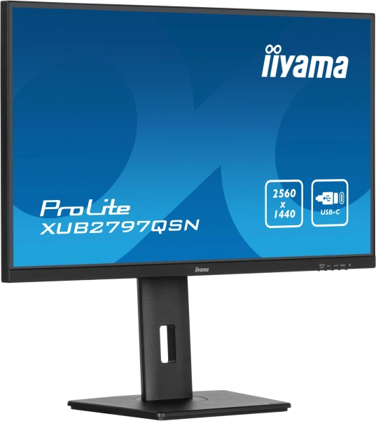 Монитор Iiyama 27" ProLite XUB2797QSN-B1 черный IPS LED 1ms 16:9 HDMI M/M матовая HAS Piv 1300:1 250cd 178гр/178гр 2560x1440 100Hz DP Quad HD 2K (1440p) USB 6.1кг