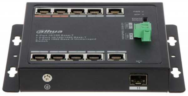 Коммутатор Dahua DH-PFS3111-8ET-96-F 10x1Гбит/с 6PoE+ 2PoE++ 96W неуправляемый