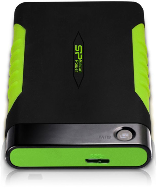 Жесткий диск Silicon Power USB 3.0 2Tb SP020TBPHDA15S3K A15 Armor 2.5" черный/зеленый