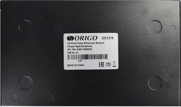 Коммутатор Origo OS1216 OS1216/A1A (L2) 16x100Мбит/с неуправляемый