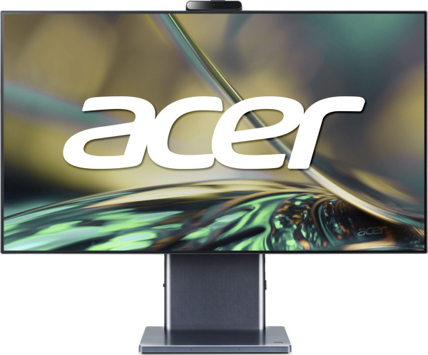 Моноблок Acer Aspire S27-1755 27" WQHD i5 1240P (1.7) 8Gb SSD512Gb Iris Xe CR Eshell GbitEth WiFi BT 135W клавиатура мышь Cam серый 2560x1440