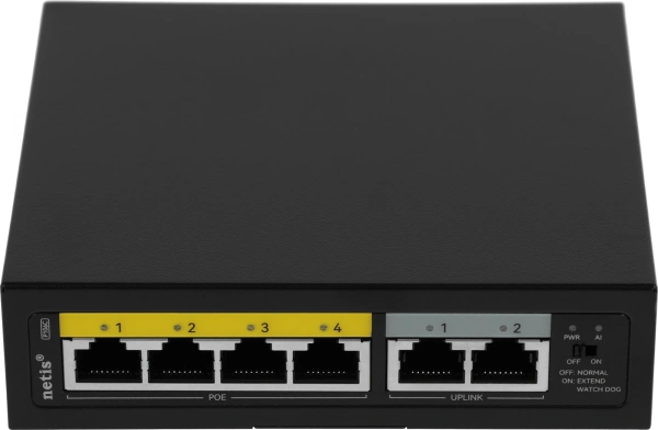 Коммутатор Netis P106C (L2) 6x100Мбит/с 4PoE+ 60W неуправляемый