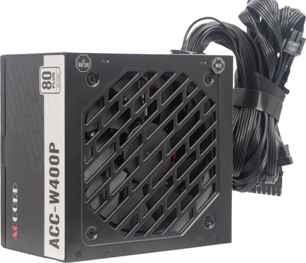 Блок питания Accord ATX 400W ACC-W400P 80 PLUS WHITE (20+4pin) 120mm fan 6xSATA