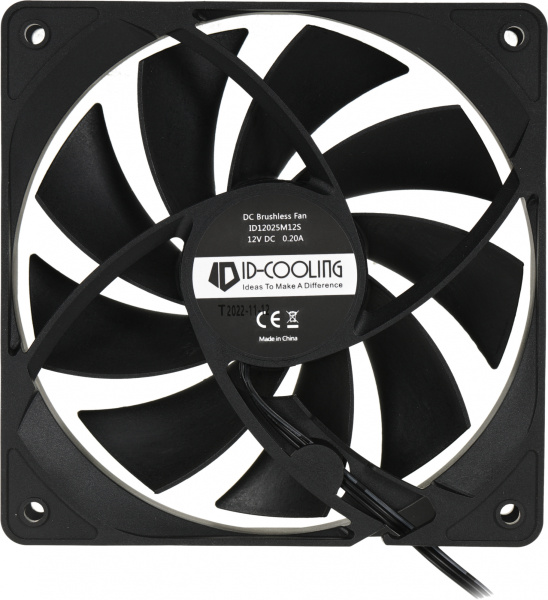 Вентилятор ID-Cooling FL-12025K 120x120mm черный 3-pin 21dB 145gr Ret