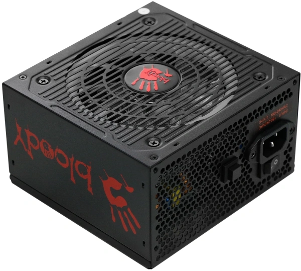 Блок питания Bloody ATX 700W BD-PS700W 80 PLUS WHITE (20+4pin) APFC 120mm fan color LED 6xSATA RTL