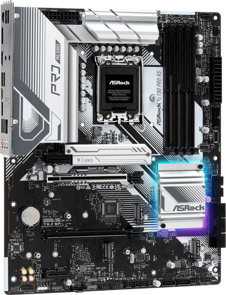 Материнская плата Asrock Z790 PRO RS Soc-1700 Intel Z790 4xDDR5 ATX AC`97 8ch(7.1) 2.5Gg RAID+HDMI+DP