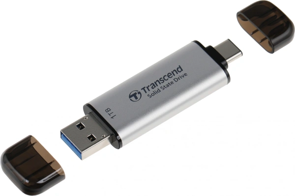 Накопитель SSD Transcend USB-C 1TB TS1TESD310S серебристый USB-A