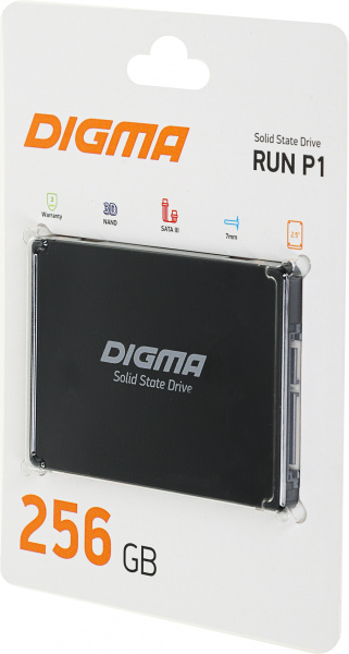 Накопитель SSD Digma SATA-III 256GB DGSR2256GP13T Run P1 2.5"