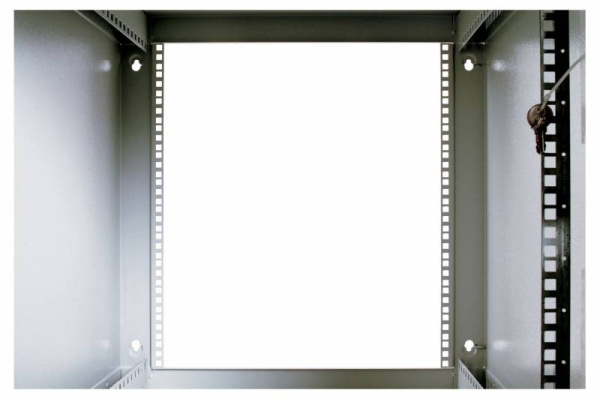 Шкаф коммутационный ЦМО (ШРН-6.300.1) настенный 6U 600x300мм пер.дв.стал.лист несъемн.бок.пан. 100кг серый 250мм 9.5кг 180град. 366мм