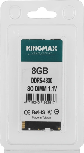 Память DDR5 8GB 4800MHz Kingmax KM-SD5-4800-8GS RTL PC5-38400 CL40 SO-DIMM 260-pin 1.1В single rank Ret