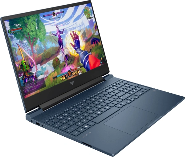 Ноутбук HP Victus 15-fb2031ci Ryzen 7 8845HS 16Gb SSD512Gb NVIDIA GeForce RTX4060 8Gb 15.6" IPS FHD (1920x1080) Free DOS blue WiFi BT Cam (A74LLEA)