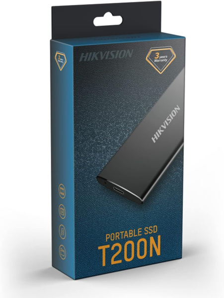 Накопитель SSD Hikvision USB-C 512Gb HS-ESSD-T200N 512G HS-ESSD-T200N 512G Hiksemi 1.8" черный