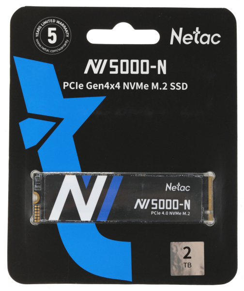 Накопитель SSD Netac PCI-E 4.0 x4 2Tb NT01NV5000N-2T0-E4X NV5000-N M.2 2280