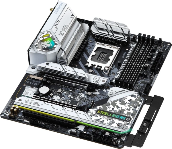 Материнская плата Asrock Z790 STEEL LEGEND WIFI Soc-1700 Intel Z790 4xDDR5 ATX AC`97 8ch(7.1) 2.5Gg RAID+HDMI+DP