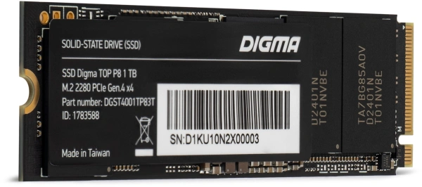 Накопитель SSD Digma PCIe 4.0 x4 1TB DGST4001TP83T Top P8 M.2 2280