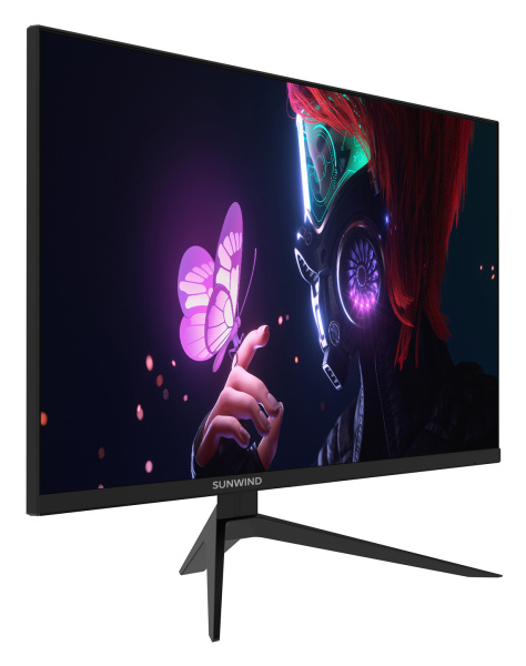 Монитор SunWind 27" SUN-M27BG130 черный IPS LED 1ms 16:9 HDMI матовая 300cd 178гр/178гр 2560x1440 180Hz G-Sync DP FHD 4.95кг