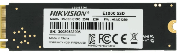 Накопитель SSD Hikvision PCIe 3.0 x4 256GB HS-SSD-E1000/256G HS-SSD-E1000/256G Hiksemi M.2 2280