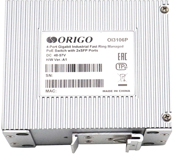 Коммутатор Origo OI3106P/60W OI3106P/60W/A1A (L2) 6x1Гбит/с 2SFP 4PoE+ 60W управляемый