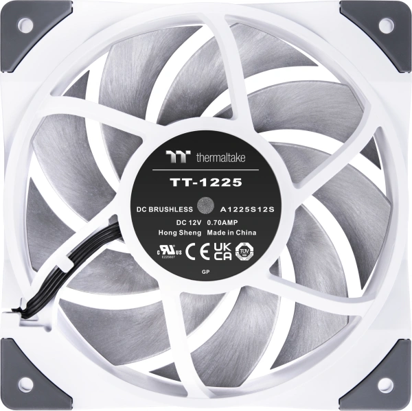 Вентилятор для корпуса Thermaltake Toughfan 12 120х120x25 белый 4-pin 22.3дБ (CL-F117-PL12WT-A) Ret